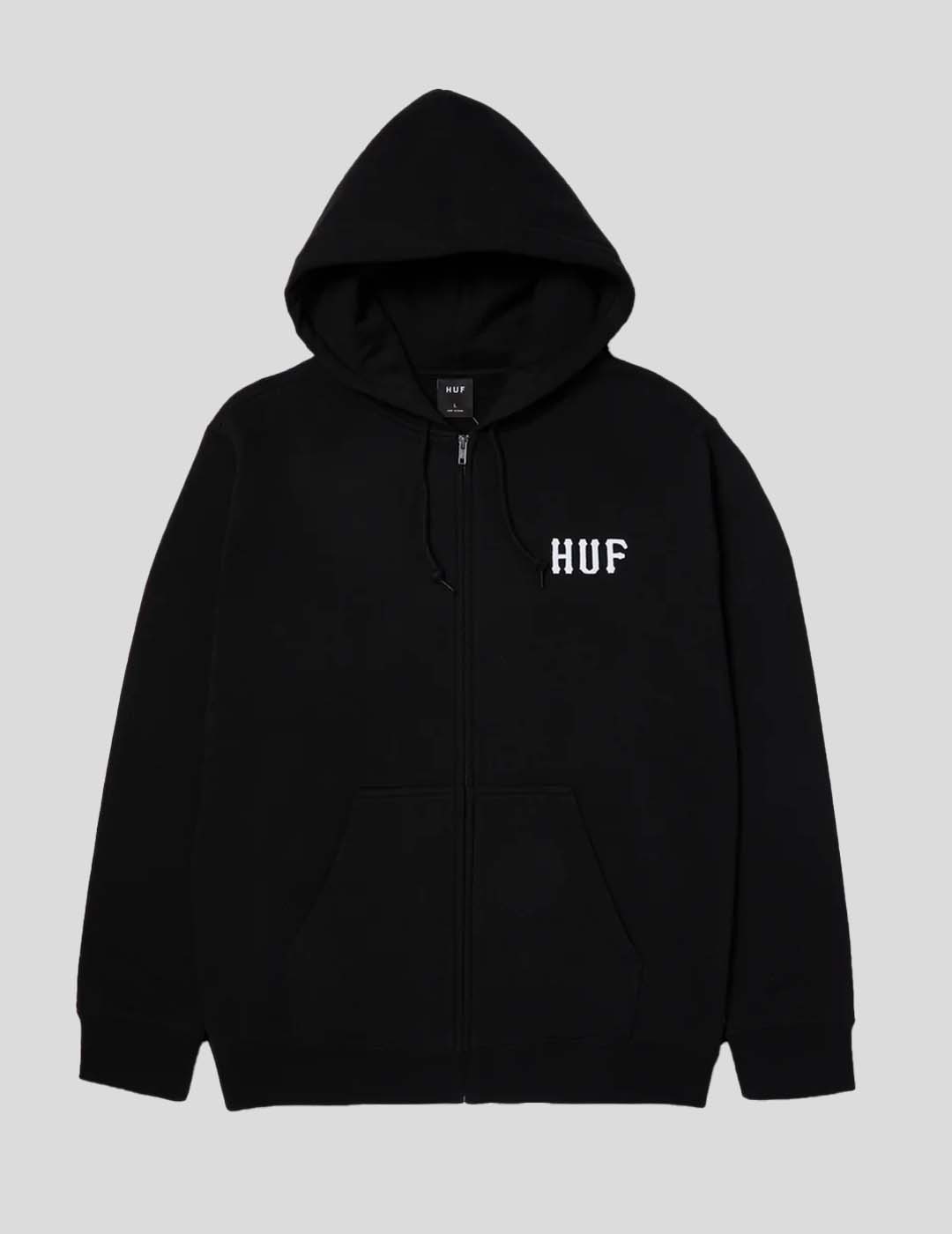 SUDADERA HUF HUF SET CLASSIC LOGO F-Z HOODIE   BLACK