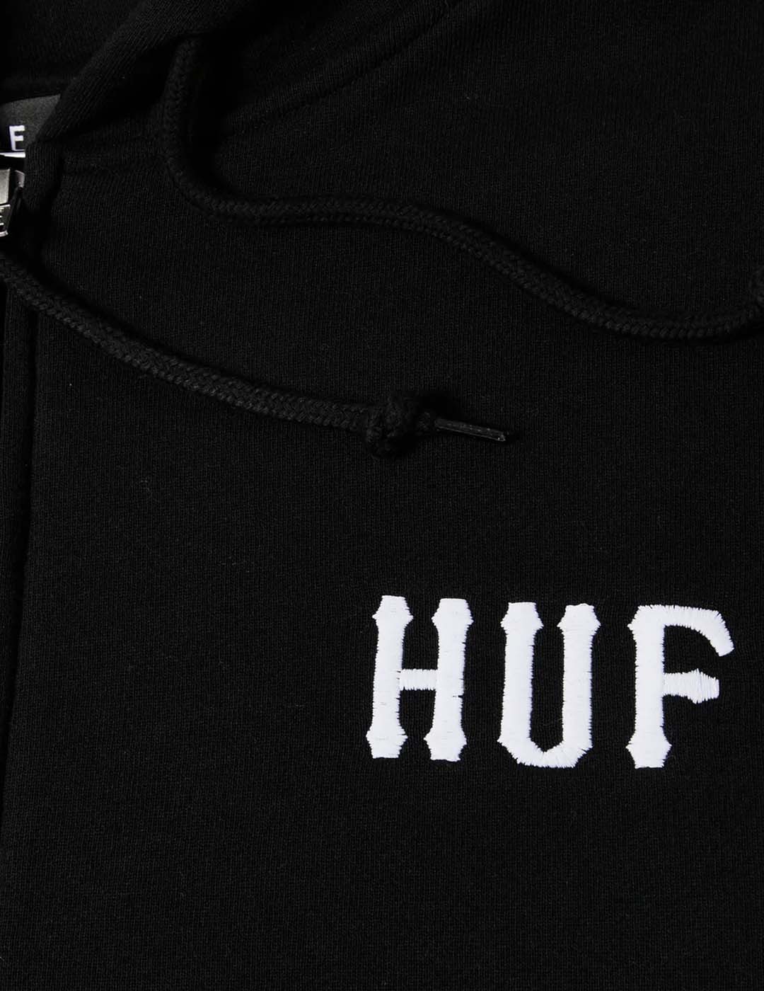 SUDADERA HUF HUF SET CLASSIC LOGO F-Z HOODIE   BLACK