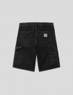 SHORTS CARHARTT WIP  SINGLE KNEE SHORT  BLACK STONE 