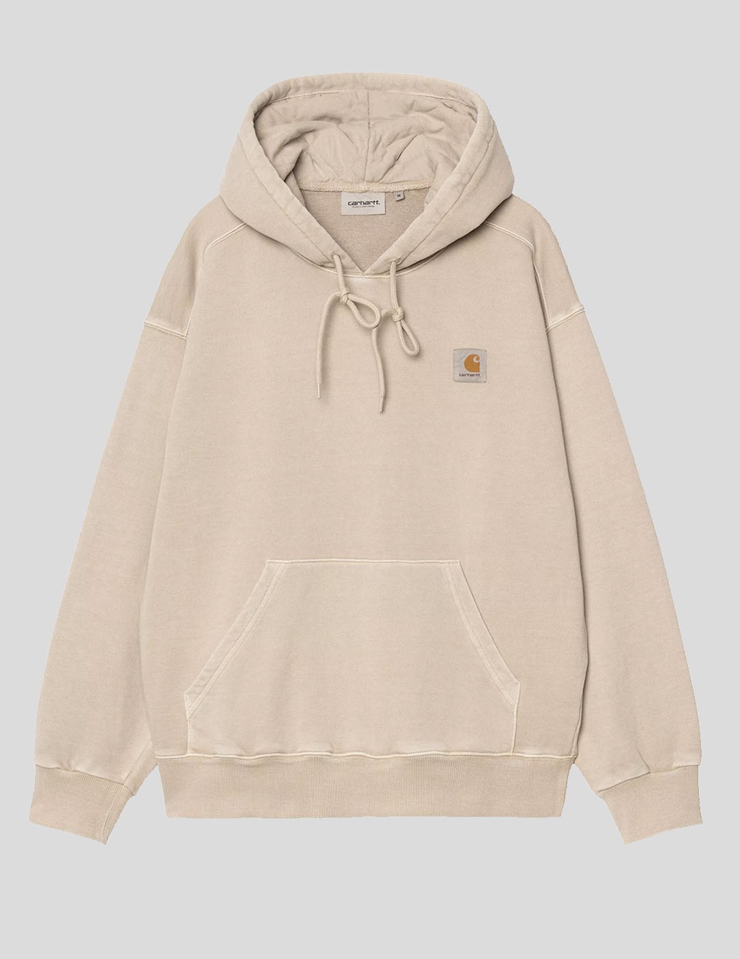 SUDADERA CARHARTT WIP  HOODED NELSON SWEAT  FLEUR DE SEL GARMENT DYED