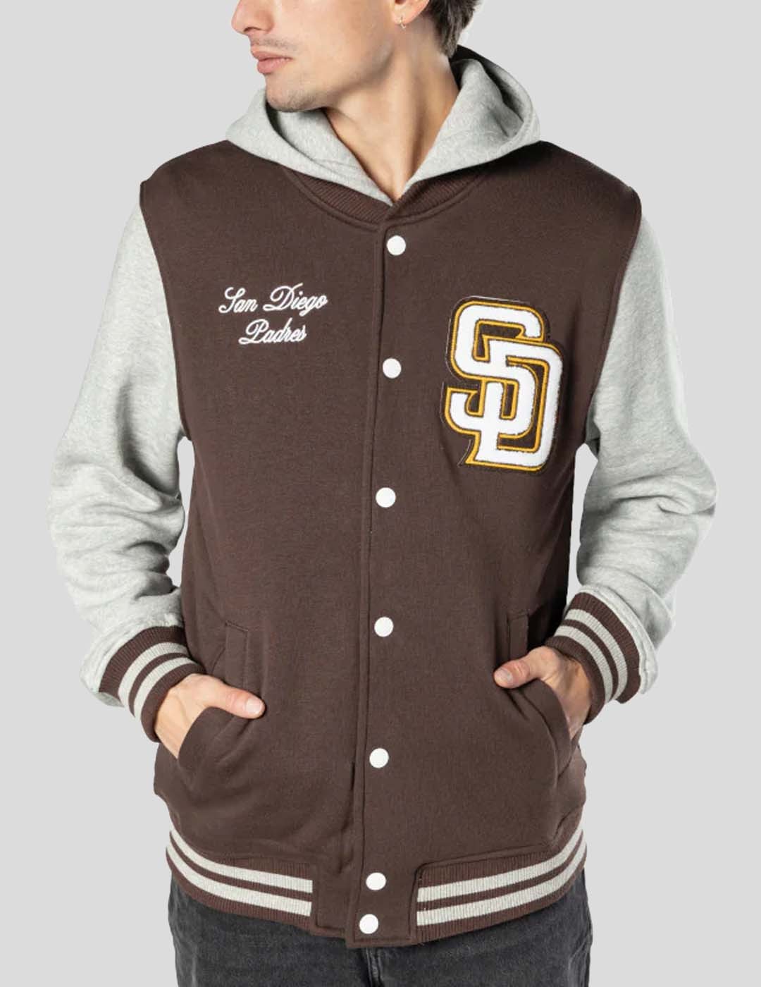 CHAQUETA NEW ERA SAN DIEGO PADRES MLB THROWBACK PREP  BROWN