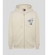 SUDADERA TOMMY JEANS SIGNATURE TWIST ZIP HOODIE  BEIGE