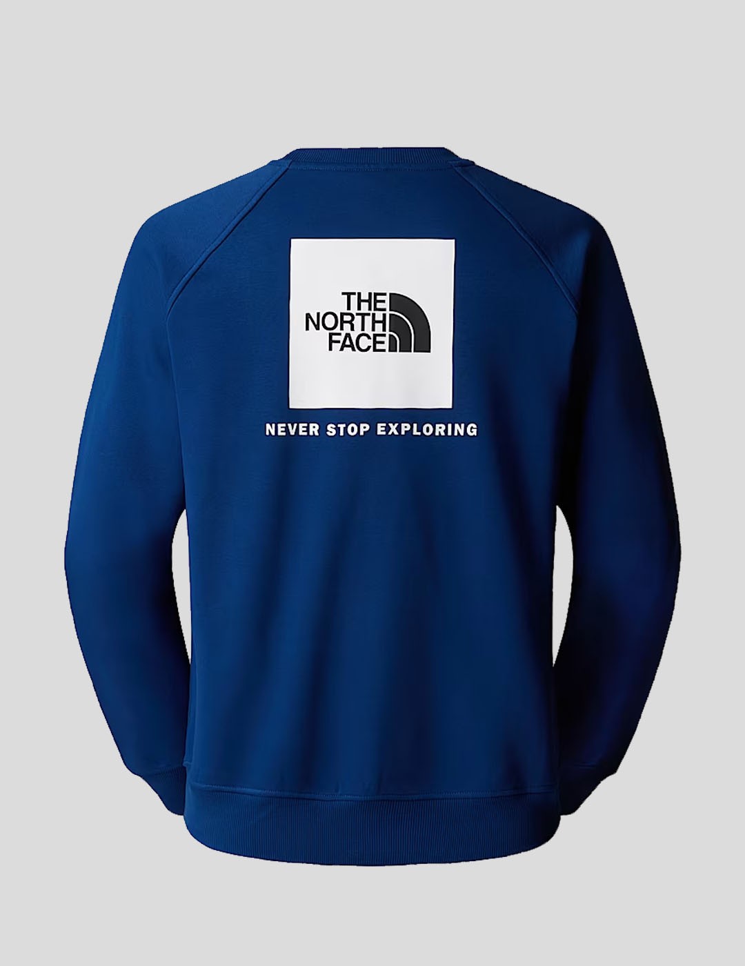 SUDADERA THE NORTH FACE RAGLAN REDBOX CREW  ESTATE BLUE-TNF WHITE