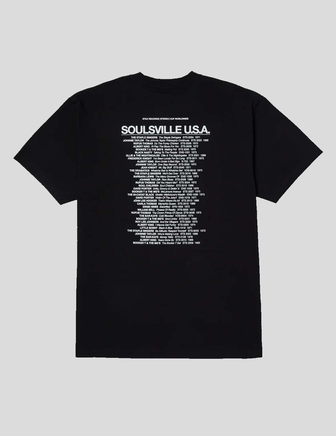 CAMISETA HUF SOULSVILLE USA TEE  BLACK