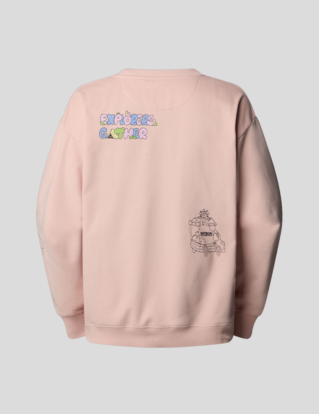 SUDADERA THE NORTH FACE MOUNTAIN CLEANUP OVERSIZED CREW  PINK MOSS
