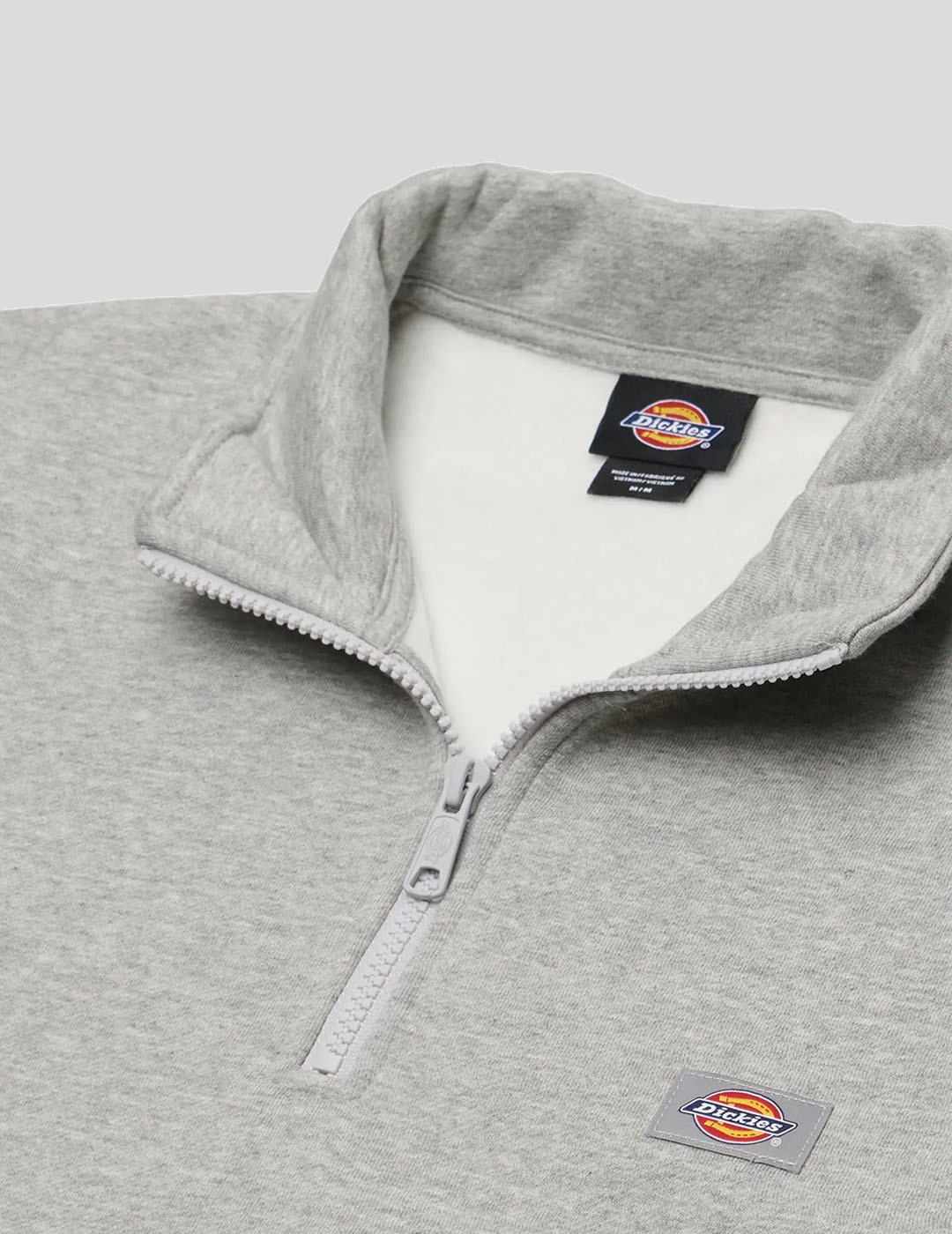 SUDADERA DICKIES OAKPORT QUARTER ZIP  HEATHER GREY