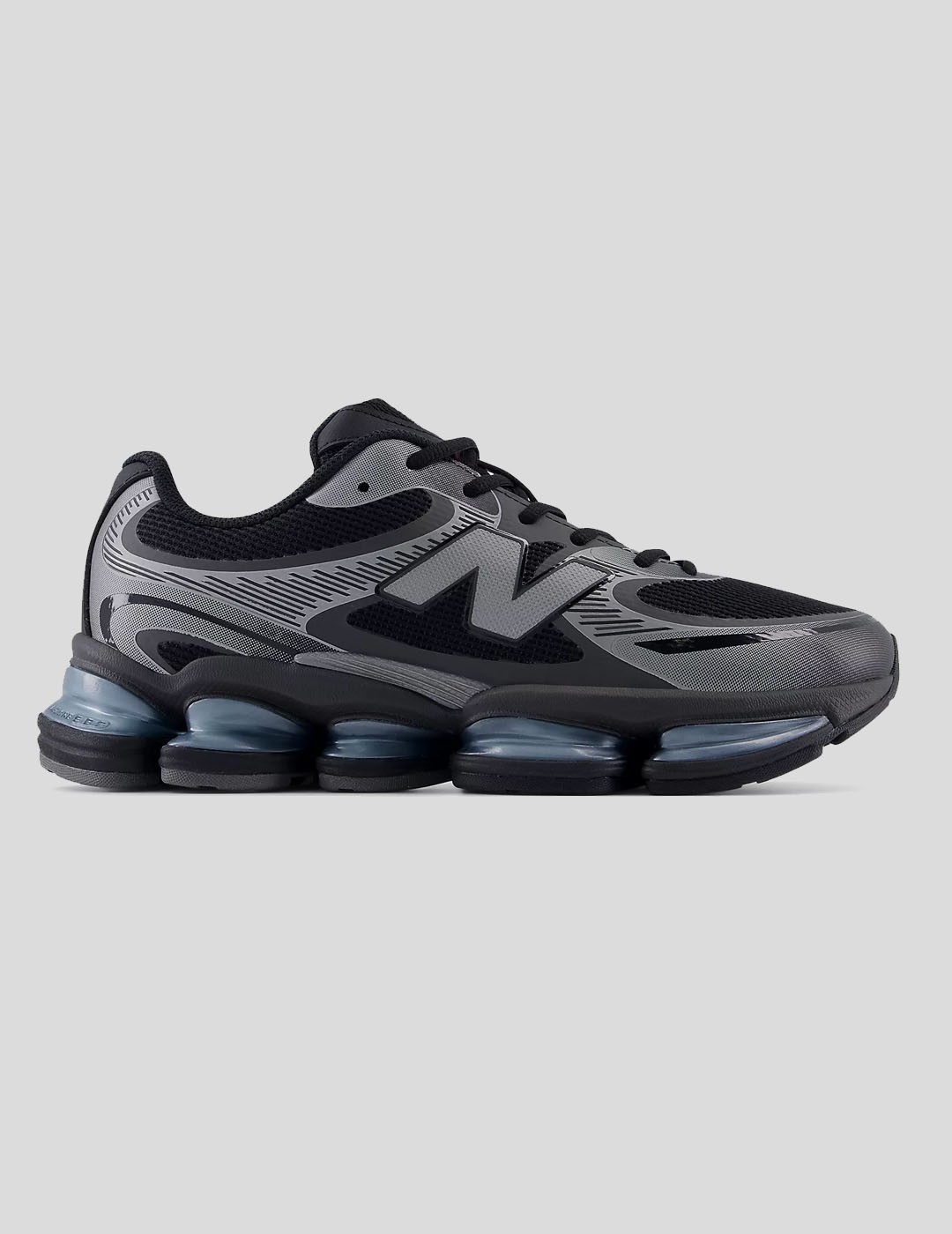 ZAPATILLAS NEW BALANCE ABZORB 2000  BLACK-DARK SILVER METALLIC-LIGHT CHROME BLUE