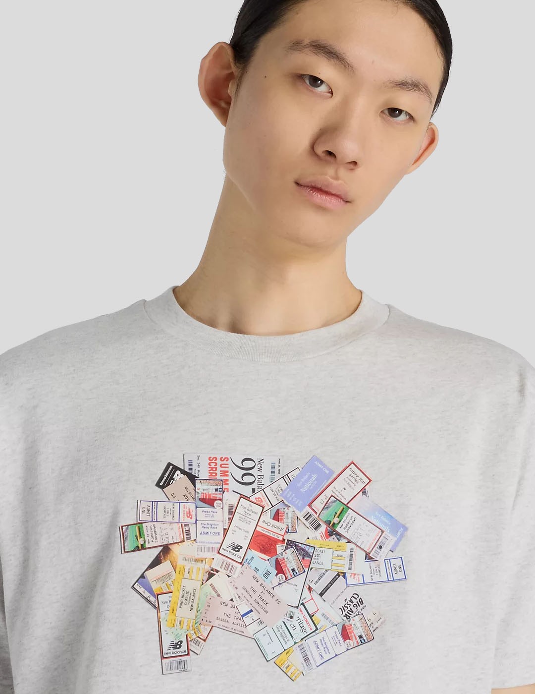 CAMISETA NEW BALANCE ATHLETICS TICKET TEE  ASH HEATHER 
