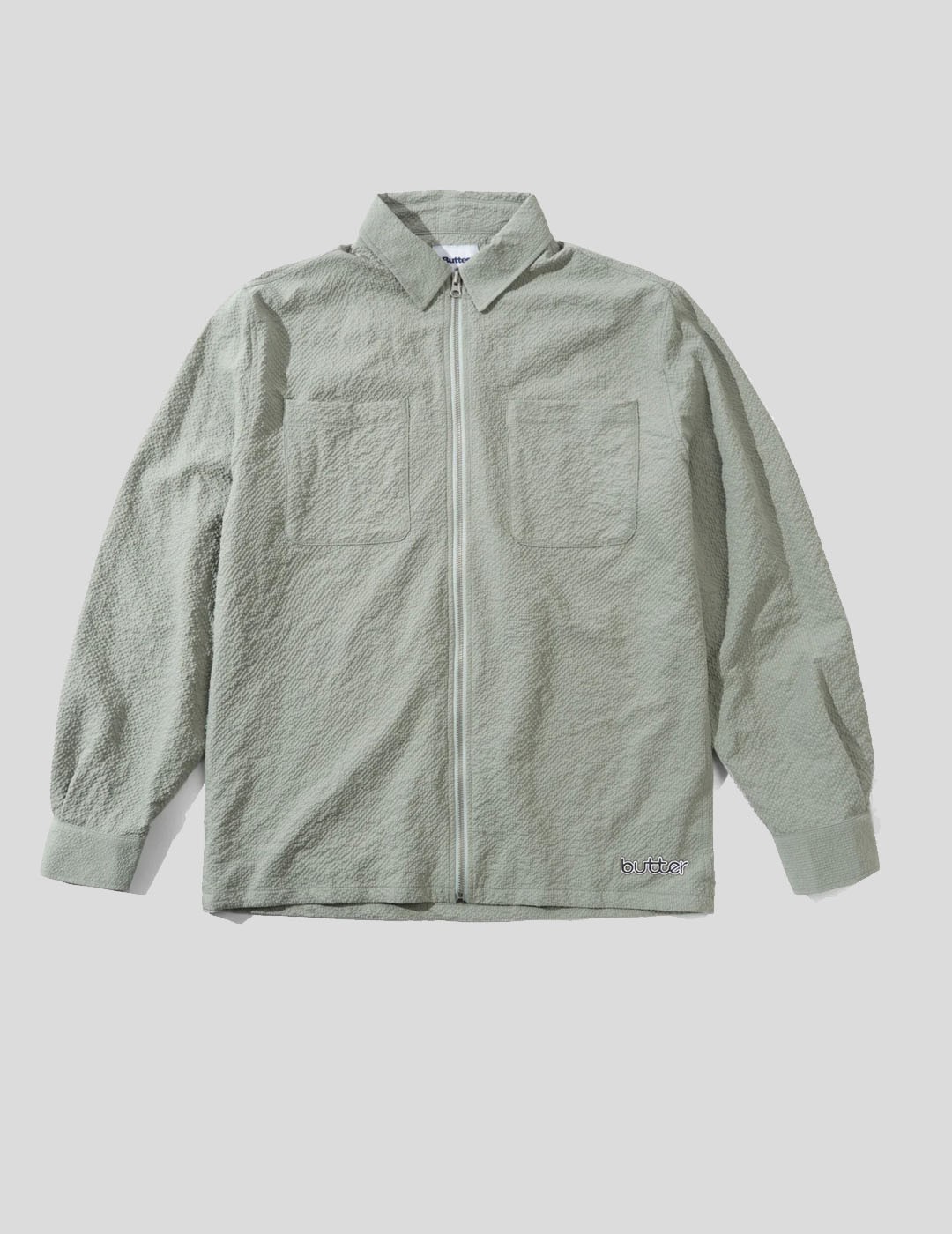 CHAQUETA BUTTER GOODS CARVE ZIP SHIRT  SEAFOAM