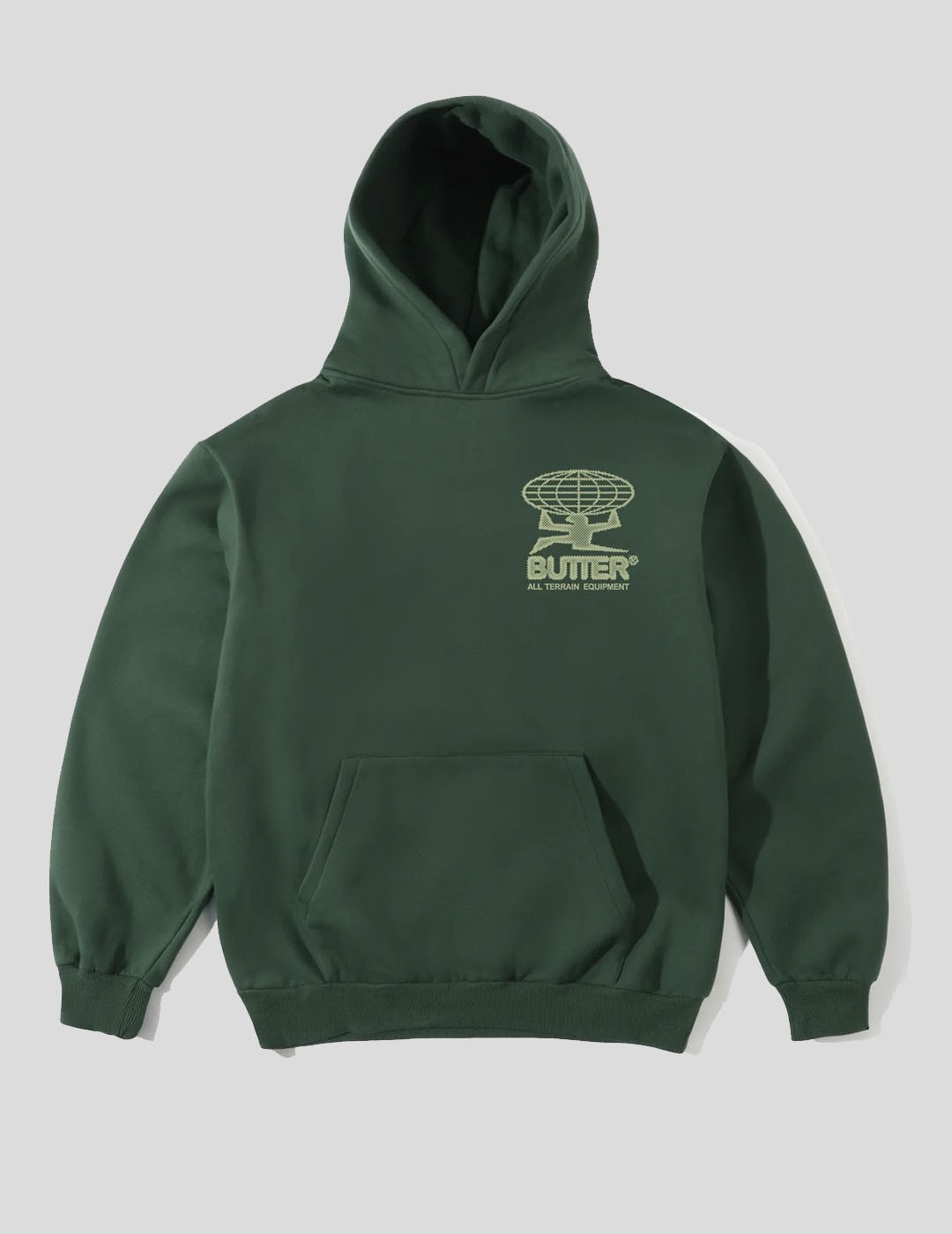 SUDADERA BUTTER GOODS TERRAIN PULLOVER HOODIE  DARK GREEN 