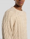 SUDADERA DICKIES VANLEER CABLE SWEATER  WOOD ASH