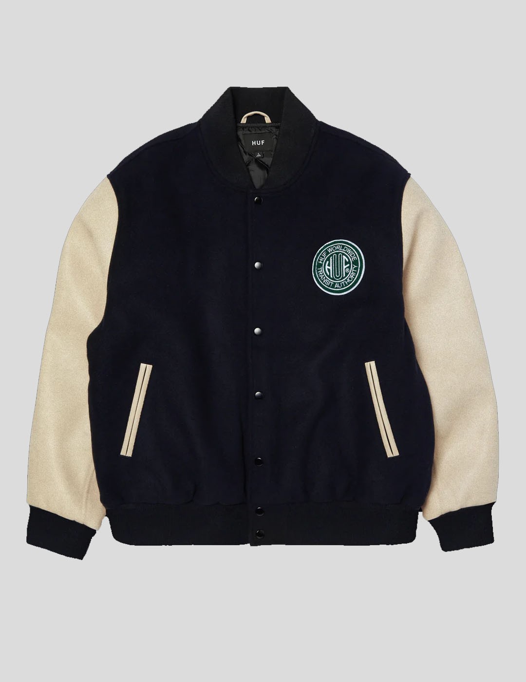 CHAQUETA HUF GLOBAL TRANSIT VARSITY JACKET   NAVY