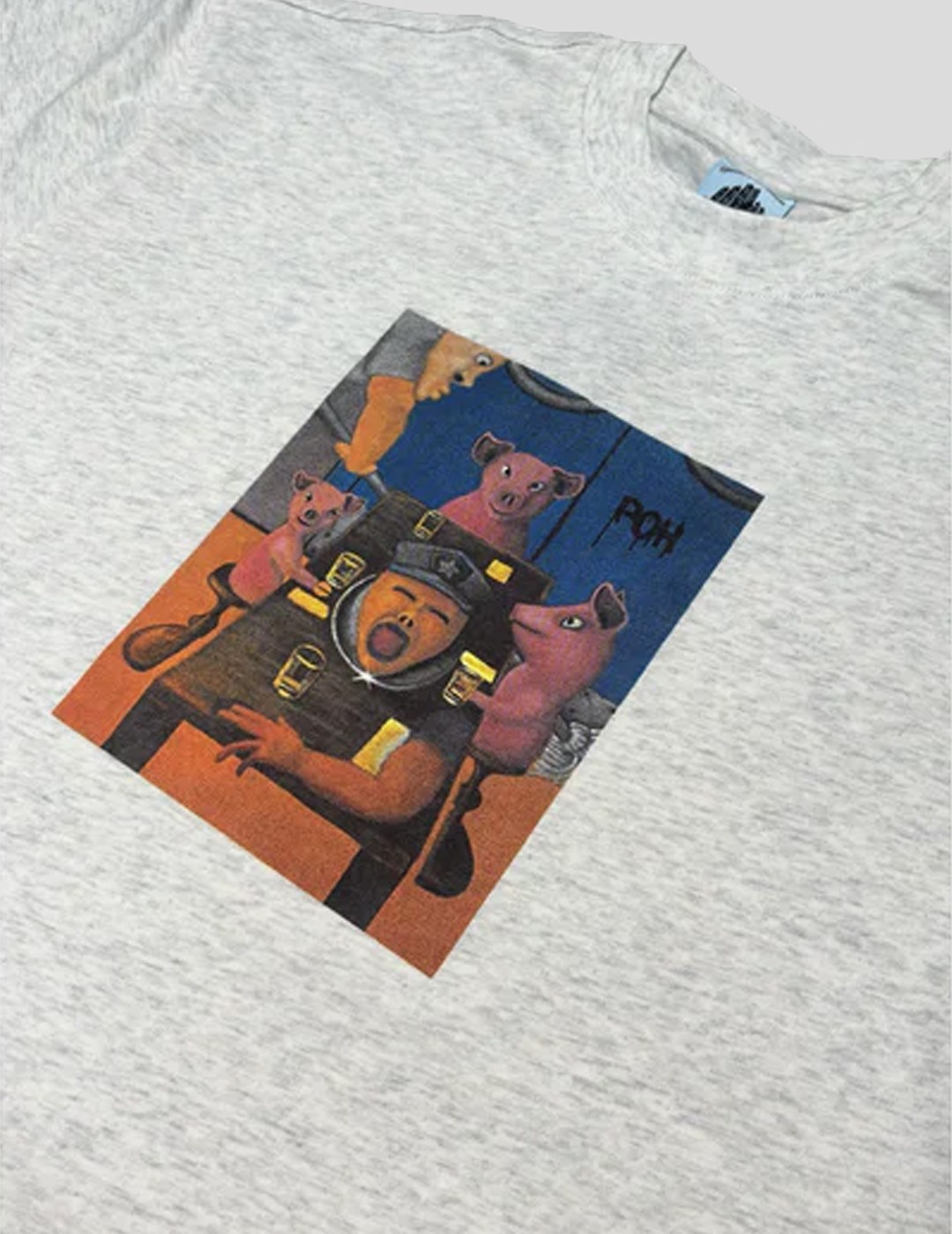 CAMISETA DAMAGE POH BANQUETE TEE  ASH HEATHER