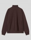 SUDADERA CARHARTT WIP  HALF ZIP AMERICAN SCRIPT  PALISANDER