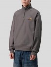 SUDADERA CARHARTT WIP  HALF ZIP AMERICAN SCRIPT  PORPHYRY