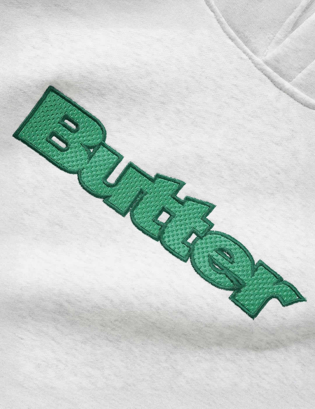 SUDADERA BUTTER GOODS TEXTURED LOGO PULLOVER HOODIE  ASH HEATHER