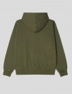 SUDADERA OBEY CLOTHING HYBRID FADED ZIP HOOD  DEEP LICHEN GREEN FADED WASH