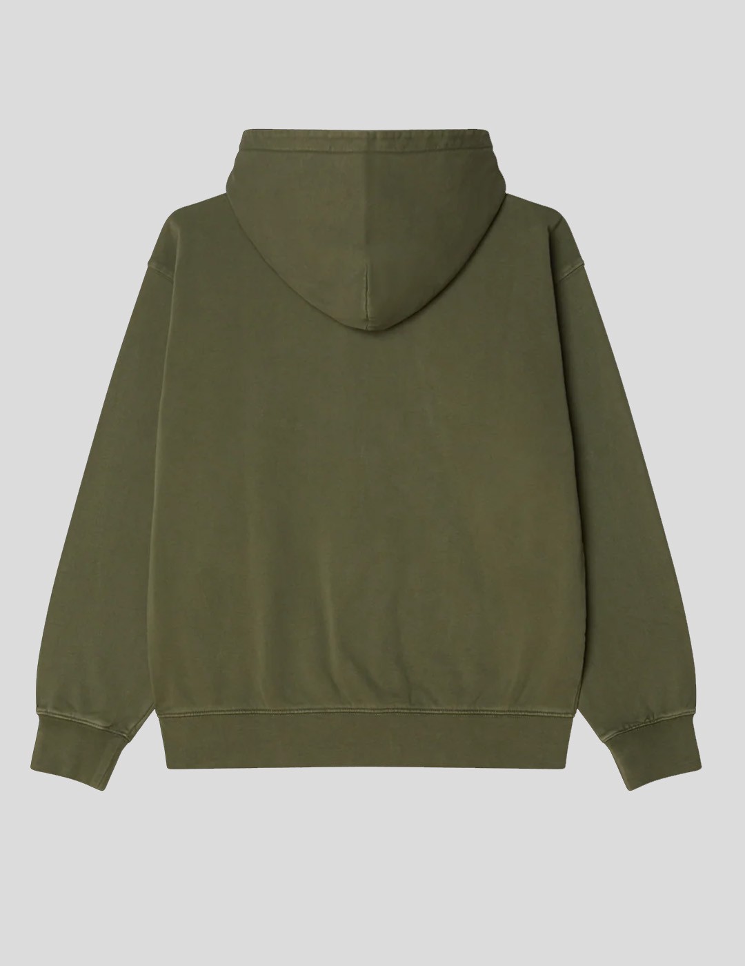 SUDADERA OBEY CLOTHING HYBRID FADED ZIP HOOD  DEEP LICHEN GREEN FADED WASH