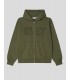 SUDADERA OBEY CLOTHING HYBRID FADED ZIP HOOD  DEEP LICHEN GREEN FADED WASH