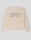 SUDADERA OBEY CLOTHING COLLEGIATE SWEATER  WHISPER WHITE MULTI