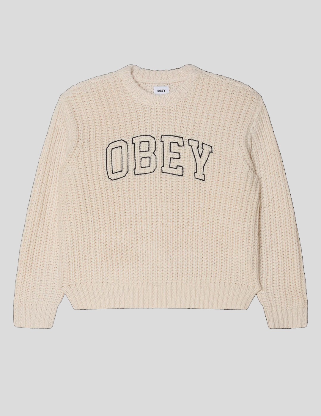 JERSEY OBEY CLOTHING COLLEGIATE SWEATER  WHISPER WHITE MULTI