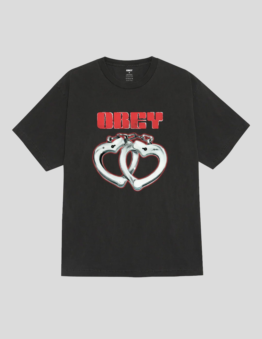 CAMISETA OBEY CLOTHING CUFFS PIGMENT TEE  BLACK
