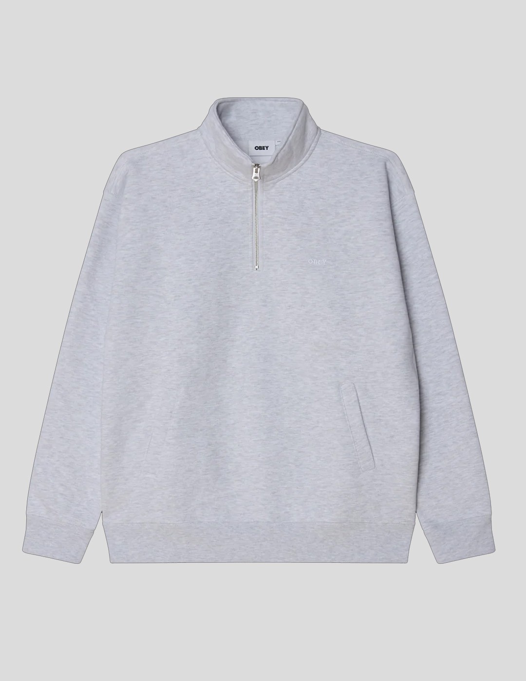 SUDADERA OBEY CLOTHING EST. WORKS BOLD MOCKNECK  ASH GREY