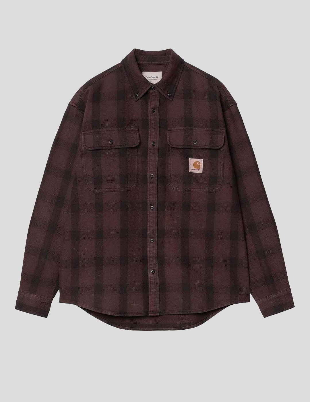 CAMISA CARHARTT WIP  EDMANDS LS SHIRT  NATURAL-PALISANDER