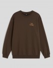 SUDADERA VANS  STOMPER LOOSE FIT CREW  COAL BROWN 
