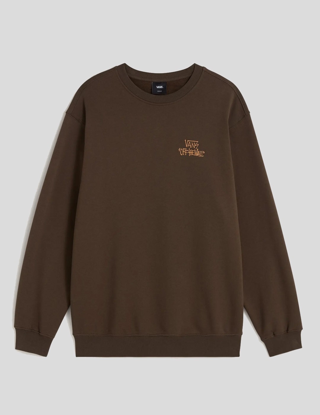 SUDADERA VANS  STOMPER LOOSE FIT CREW  COAL BROWN 