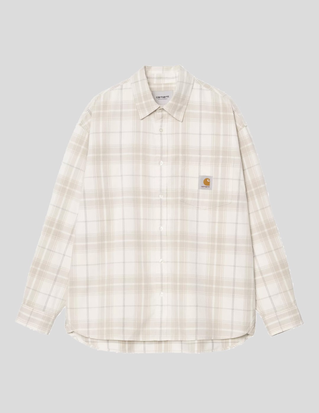 CAMISA CARHARTT WIP  WILBER LS SHIRT  NATURAL