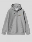 SUDADERA CARHARTT WIP  HOODED AMERICAN SCRIPT SWEATSHIRT  GREY HEATHER