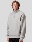 SUDADERA CARHARTT WIP  HALF ZIP AMERICAN SCRIPT  GREY HEATHER