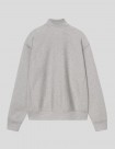SUDADERA CARHARTT WIP  HALF ZIP AMERICAN SCRIPT  GREY HEATHER