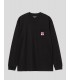 CAMISETA CARHARTT WIP  POCKET HEART LS TEE   BLACK