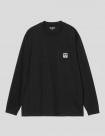 CAMISETA CARHARTT WIP  POCKET HEART LS TEE   BLACK