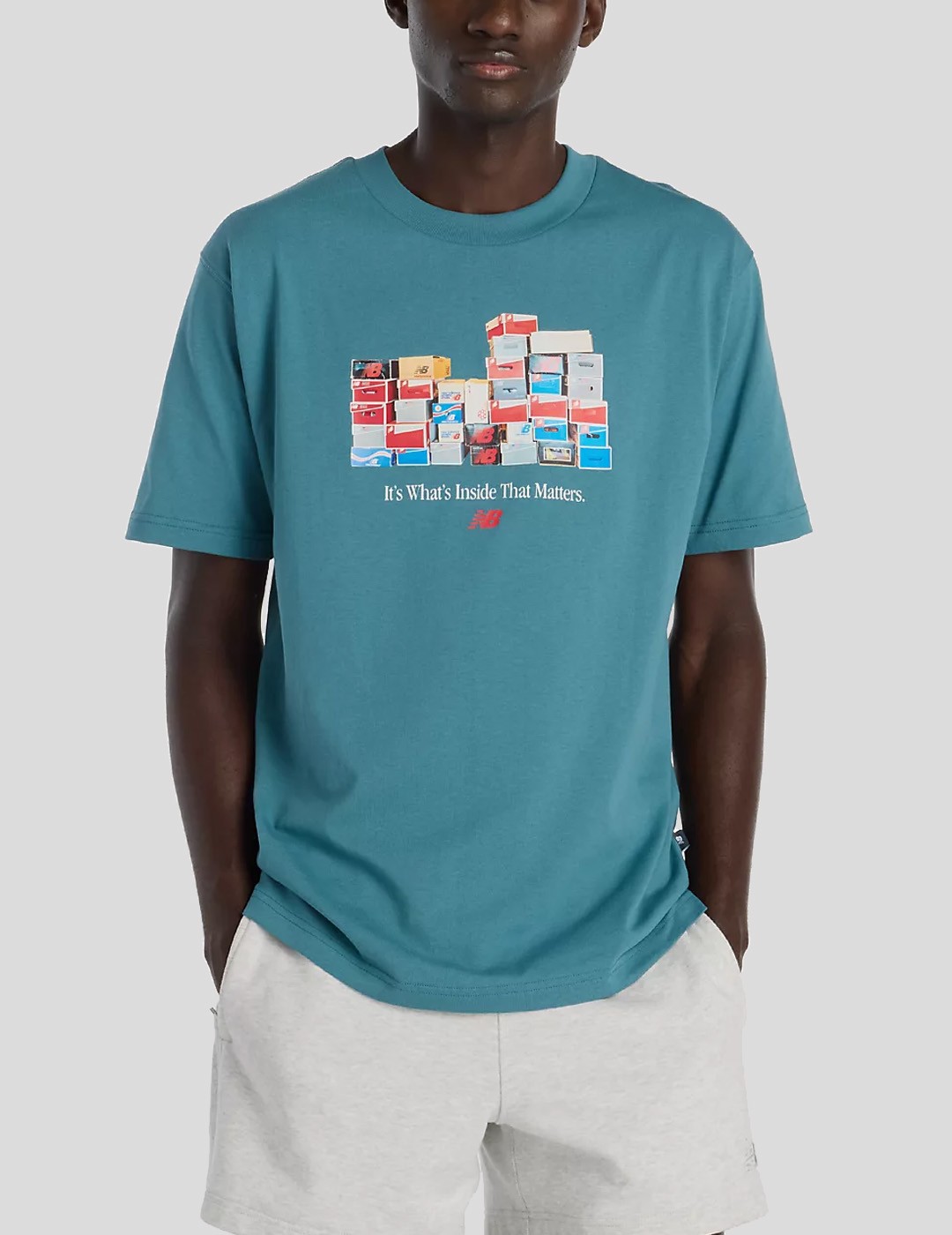 CAMISETA NEW BALANCE BOXES TEE  BIG TEAL 