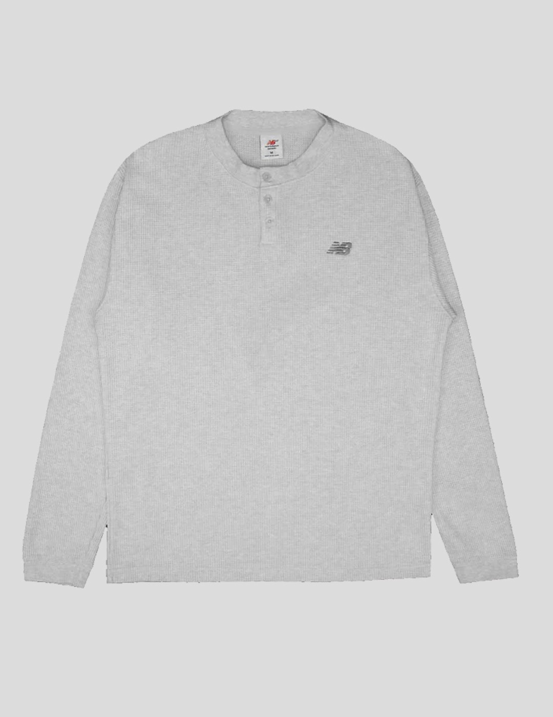 CAMISETA NEW BALANCE NUMERIC NUMERIC WAFFLE KNIT LS TEE  GREY MATTER