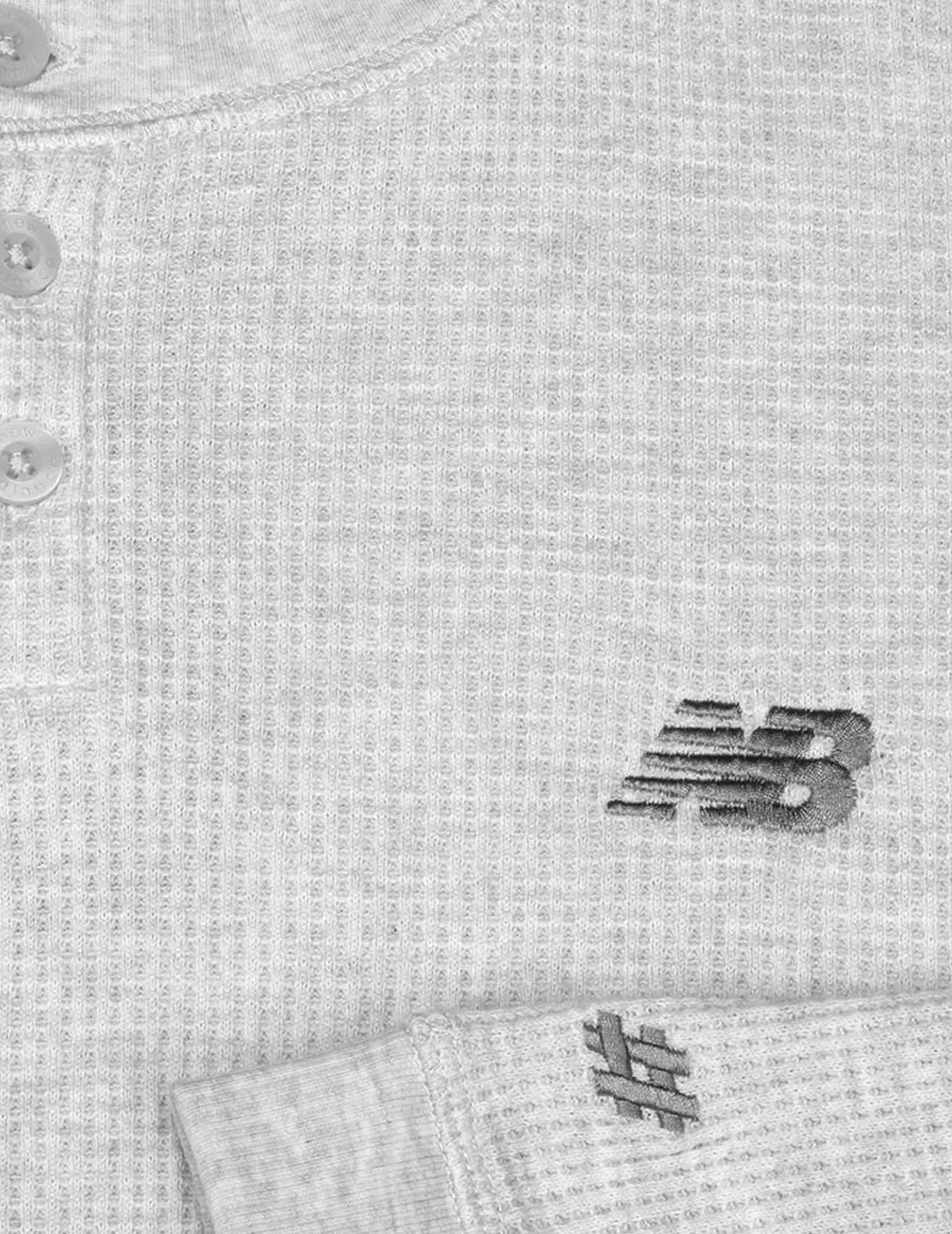 CAMISETA NEW BALANCE NUMERIC NUMERIC WAFFLE KNIT LS TEE  GREY MATTER