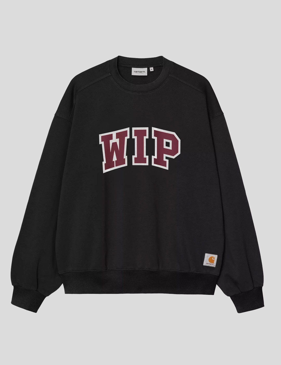SUDADERA CARHARTT WIP  WIP III SWEAT  BLACK-HEAVY STONE WASH