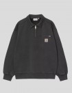 SUDADERA CARHARTT WIP  HALF ZIP DETROIT SWEAT  BLACK-STONE WASHED