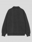 SUDADERA CARHARTT WIP  HALF ZIP DETROIT SWEAT  BLACK-STONE WASHED