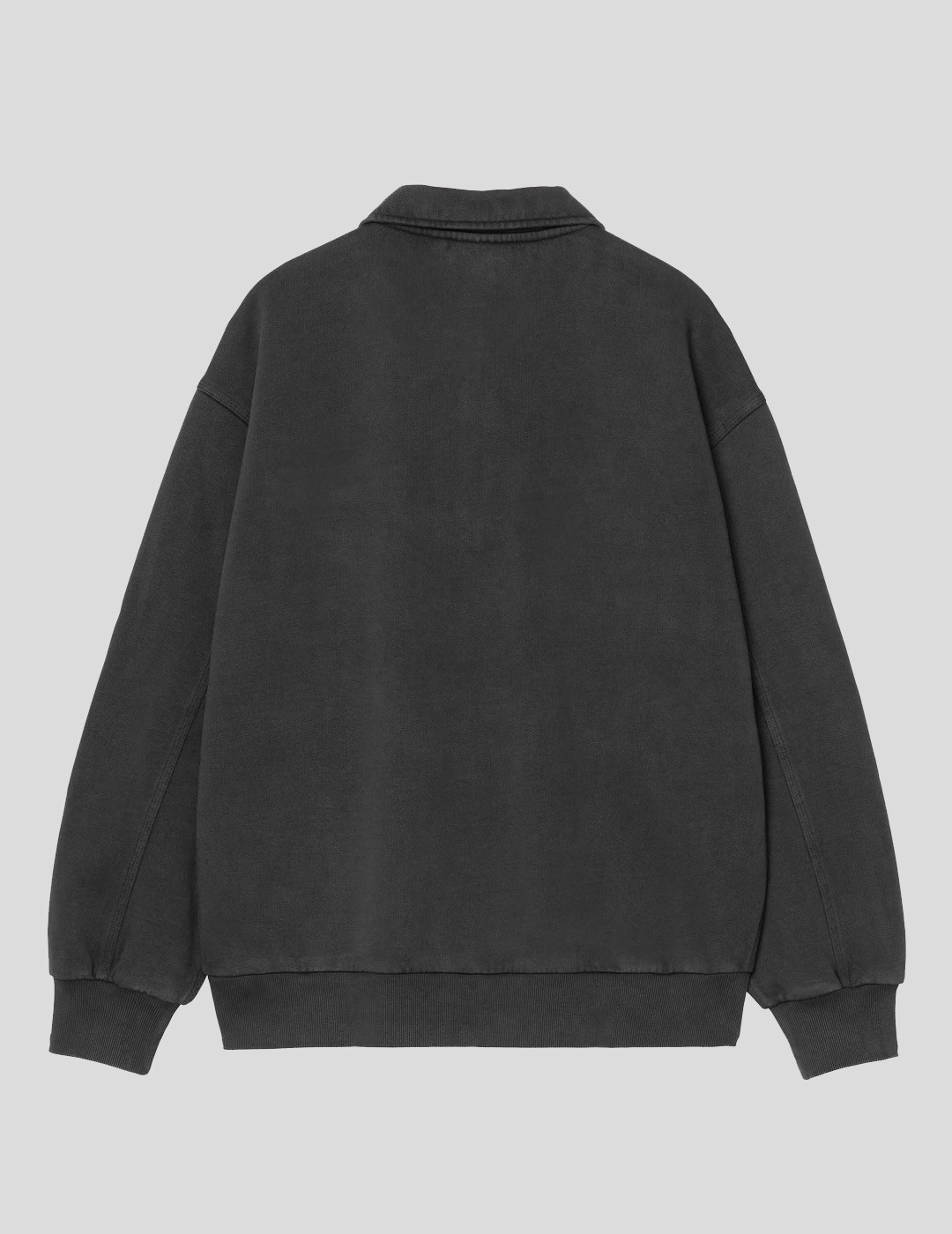 SUDADERA CARHARTT WIP  HALF ZIP DETROIT SWEAT  BLACK-STONE WASHED