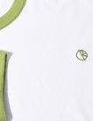 CAMISETA POLAR SKATE CO RINGER TEE  WHITE-PERIDOT