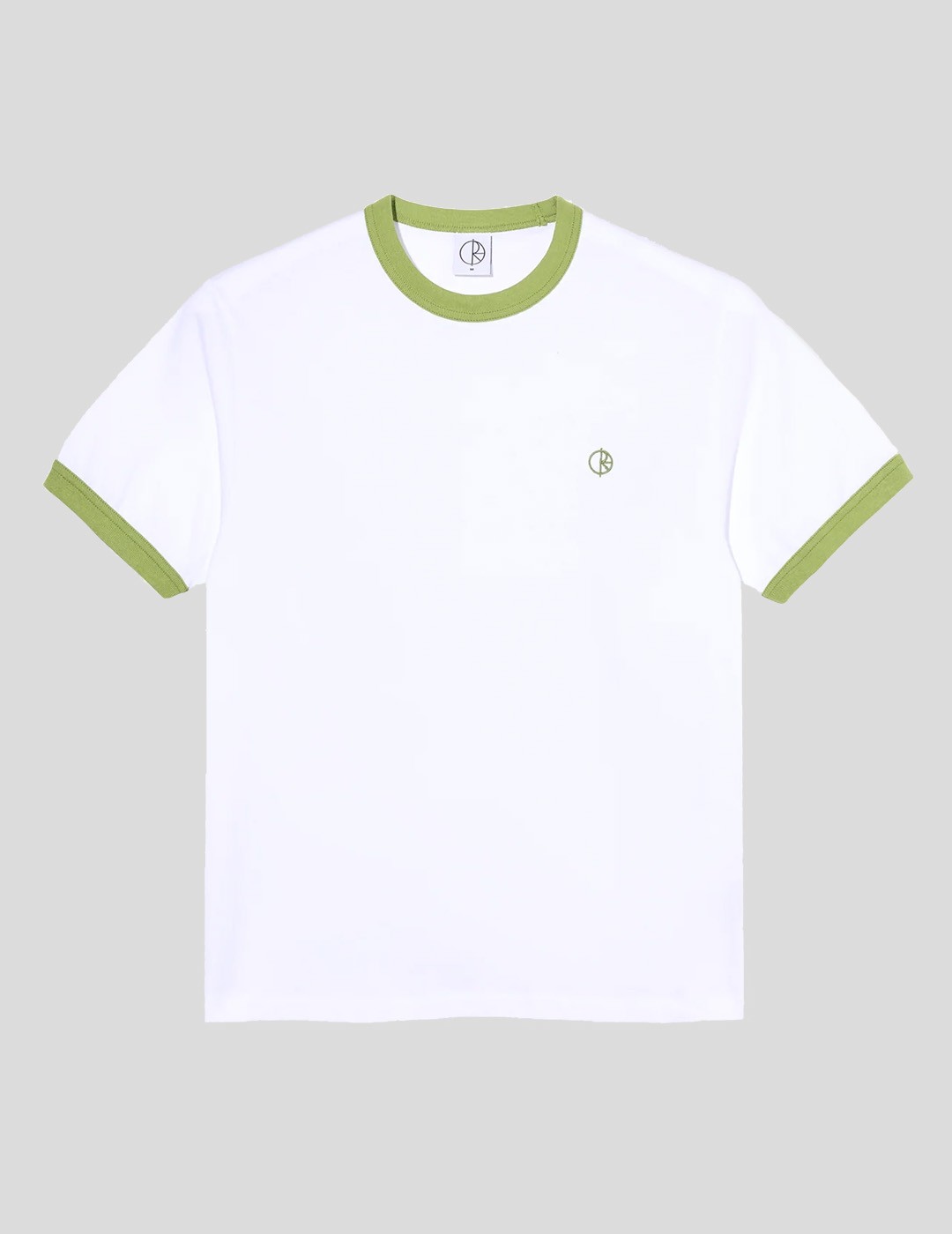 CAMISETA POLAR SKATE CO RINGER TEE  WHITE-PERIDOT