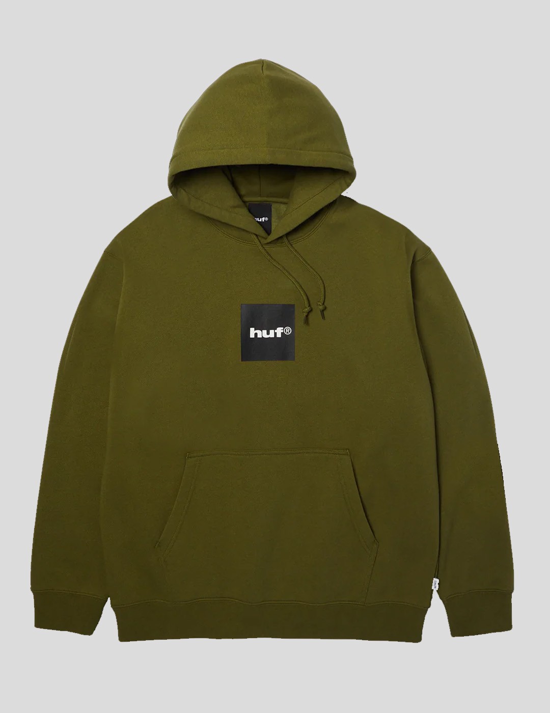 SUDADERA HUF BOX LOGO PO HOODIE  OLIVE BLACK 