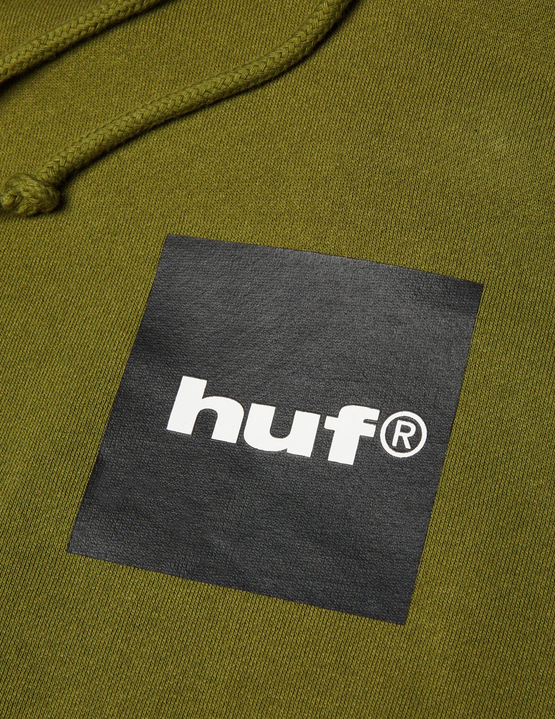 SUDADERA HUF BOX LOGO PO HOODIE  OLIVE BLACK 