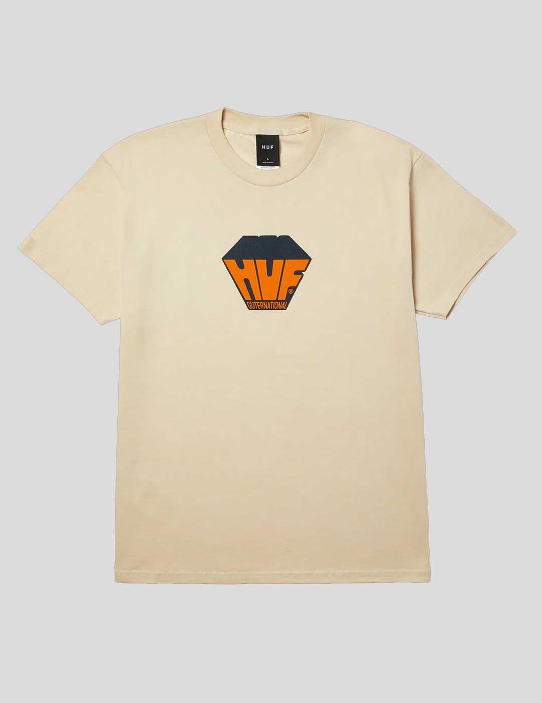CAMISETA HUF BIG BLOCK S-S TEE  BLEACH