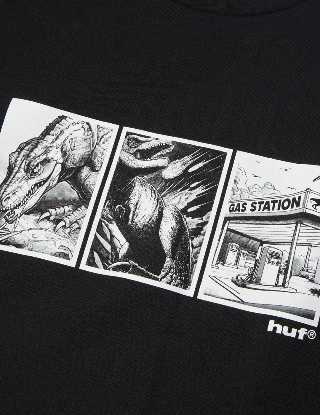 CAMISETA HUF FOSSIL FUEL SS TEE  BLACK