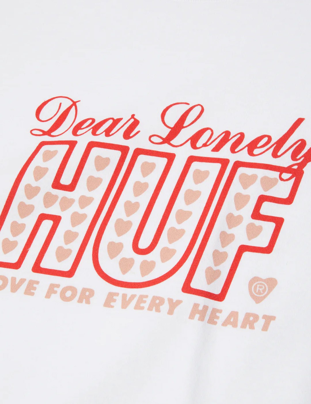 CAMISETA HUF LONELY HEARTS SS TEE  WHITE